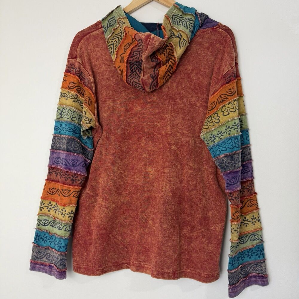 The Greater Good Sunshine Daydream Rainbow Full Zip Hoodie Women’s L - Picture 8 of 15